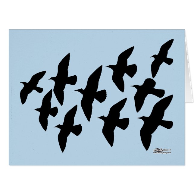 Vol de pigeons (Devant horizontal)