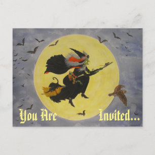 "Vol nocturne !" Carte postale d'invitation