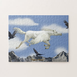 Vol Pegasus et puzzle d'art d'imaginaire d'Eagles