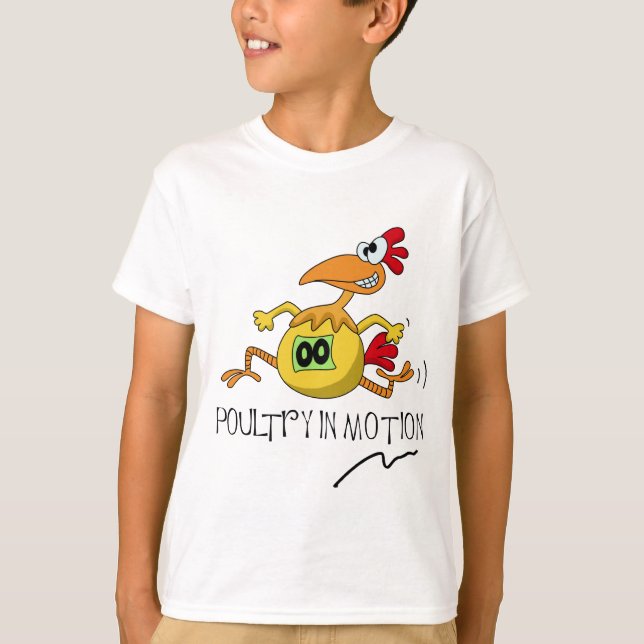Volaille dans le T-shirt de mouvement (Devant)