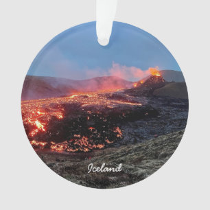 Volcan islandais - ornement céramique