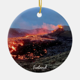 Volcan islandais - ornement en céramique