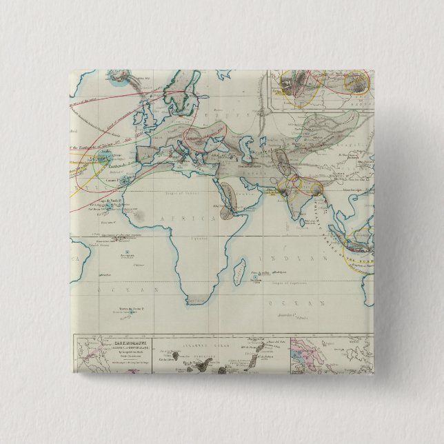 Volcanic action 2 inch square button (Front)