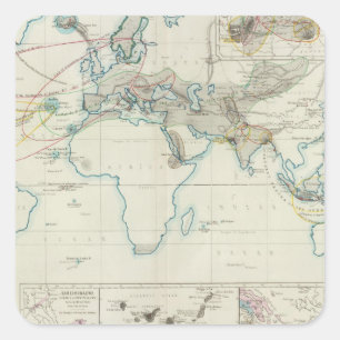 Volcanic action square sticker