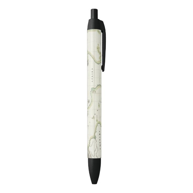 Volcanic Activity Map Black Ink Pen (Bottom (Vertical))