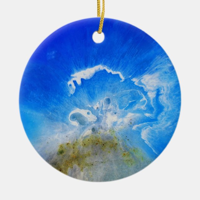 Volcanic Eruption Ceramic Ornament (Front)