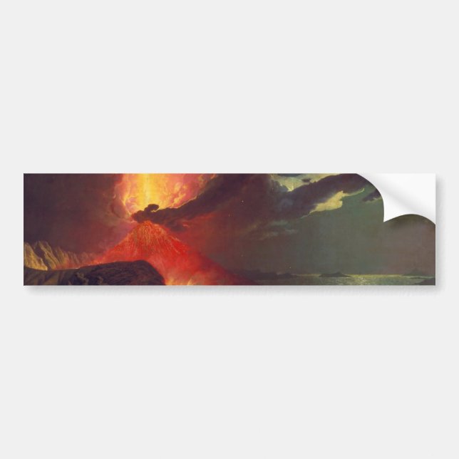 Volcanic Eruption of Mount Vesuvius (Wright) Bumper Sticker (Front)