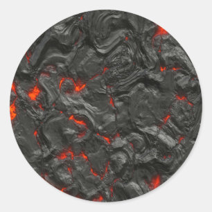volcanic Lava background effect Classic Round Sticker
