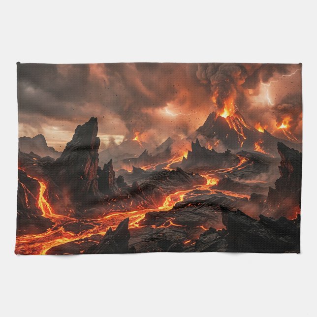 Volcanic Lava Kitchen Towel (Horizontal)