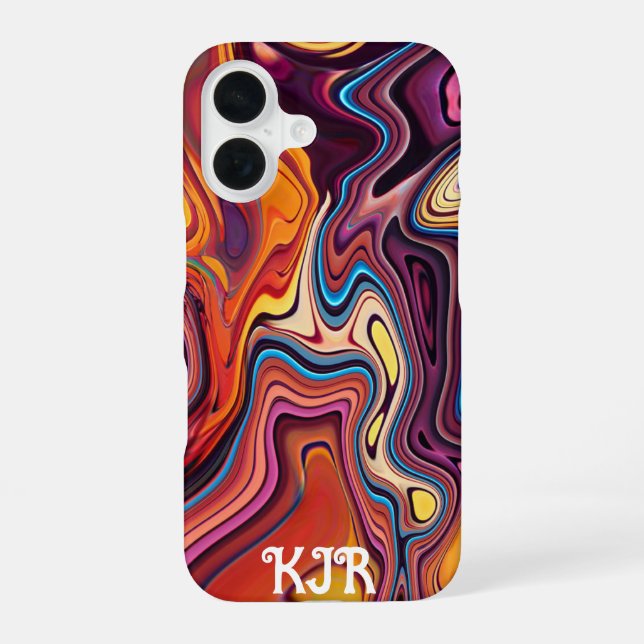 Volcanic Melt #9 iPhone 16 Case (Back)