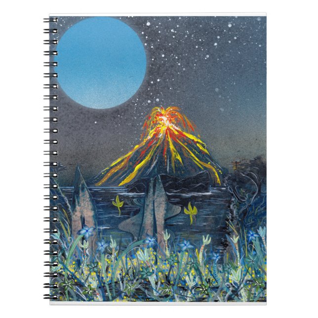 Volcanic Mountain eruption Notebook (Front)