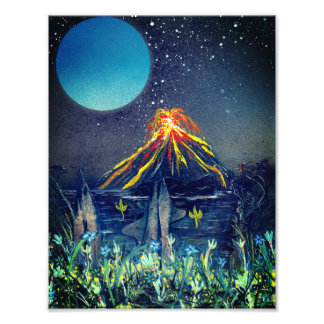 Volcanic Mountain Eruption Photo Print