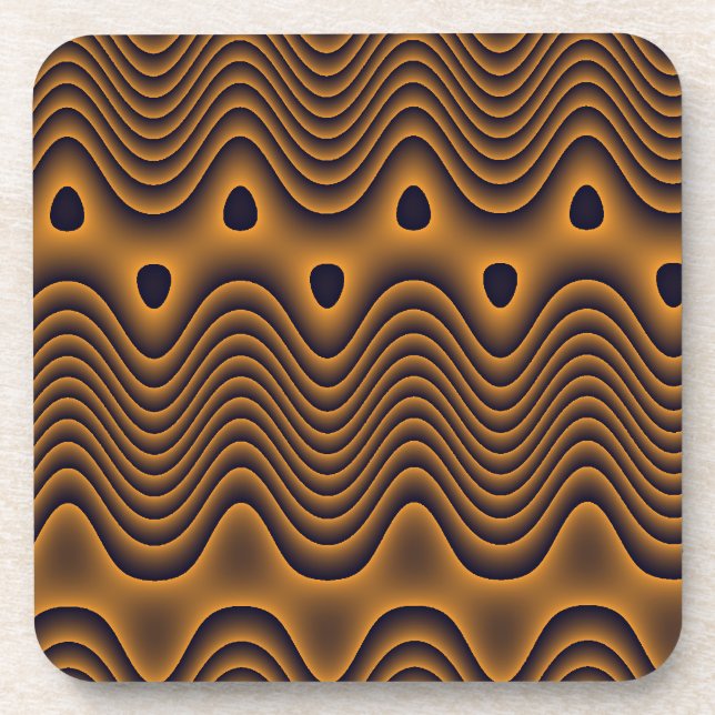 Volcanic Oceans Cork Coaster (Front)