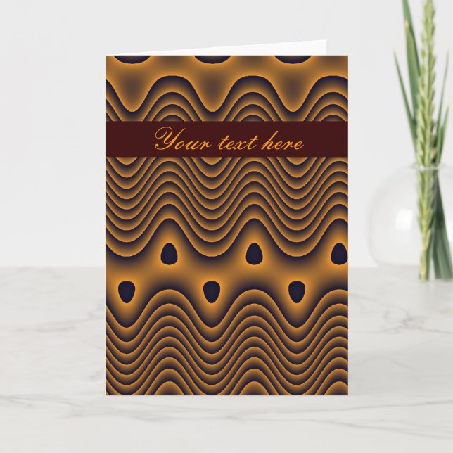 Volcanic Oceans Custom Greeting Card (Front)