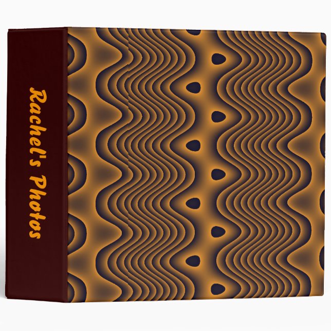 Volcanic Oceans Patterned Custom Photo Album Binder (Front/Spine)