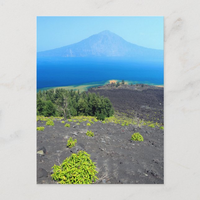Volcanic slopes of Anak Krakatau, West Java Postcard (Front)