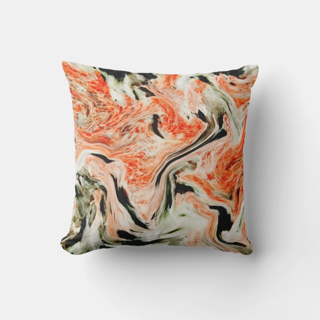 Volcanic Swirl Throw Pillow (Front)