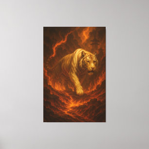 Volcanic White Tiger Premium Wall Art – Fine Art