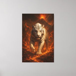 Volcanic White Tiger Premium Wall Art – Fine Art