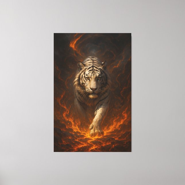 Volcanic White Tiger Premium Wall Art – Fine Art C (Front)