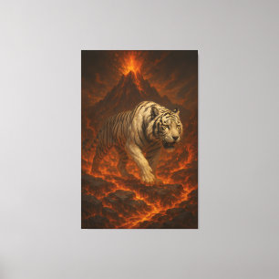 Volcanic White Tiger Premium Wall Art – Fine Art C