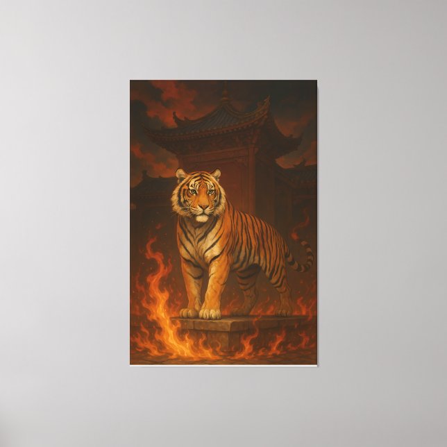 Volcanic White Tiger Premium Wall Art – Fine Art C (Front)
