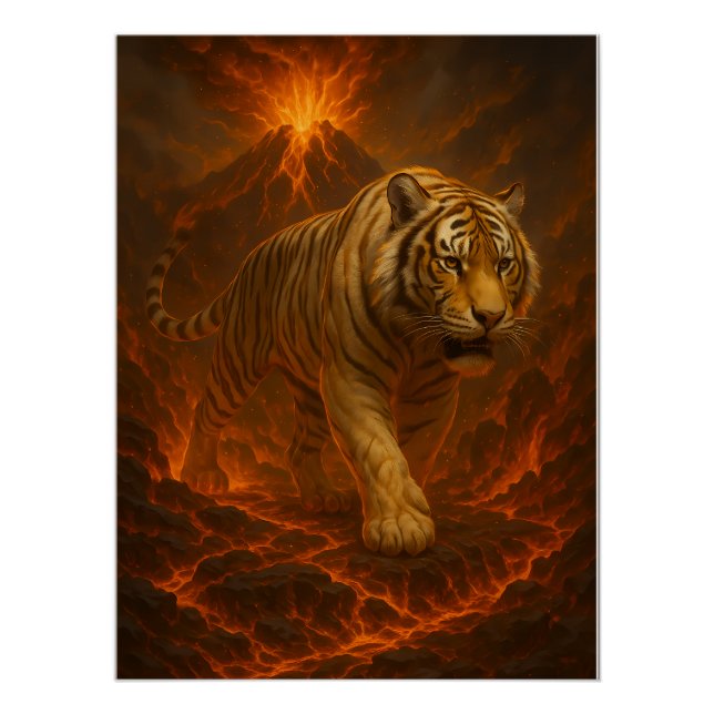 Volcanic White Tiger Premium Wall Art – Fine Art C (Front)