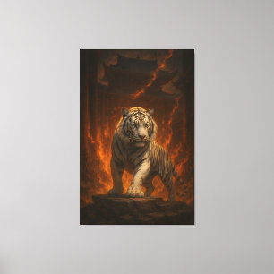 Volcanic White Tiger Premium Wall Art – Fine Art C