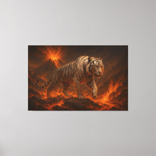 Volcanic White Tiger Premium Wall Art – Fine Art C