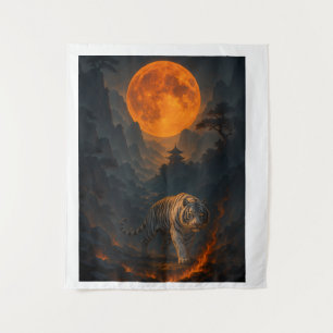 Volcanic White Tiger Premium Wall Art – Fine Art C Tapestry