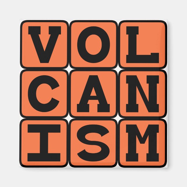Volcanism, Eruption of Molten Rock Magnet (Front)