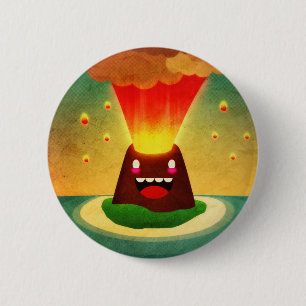 Volcano ***//// 2 inch round button