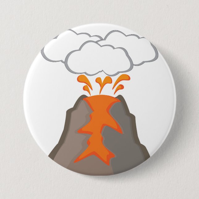 Volcano 3 Inch Round Button (Front)