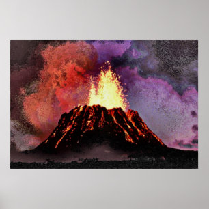 Volcano 9 blurred poster