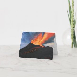 Volcano Art Note card