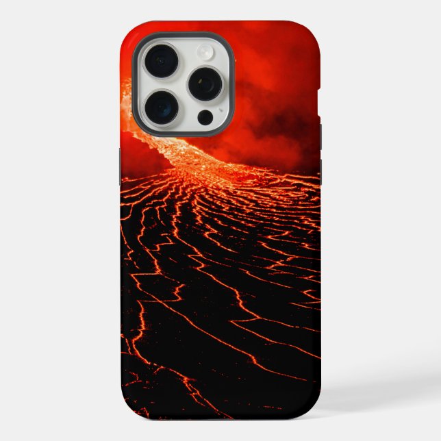 volcano eruption iPhone case (Back)