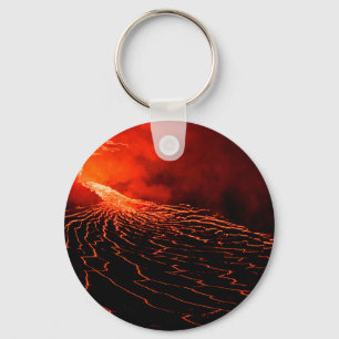 volcano eruption keychain