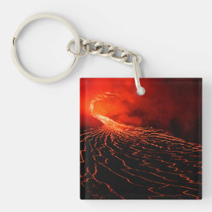 volcano eruption keychain