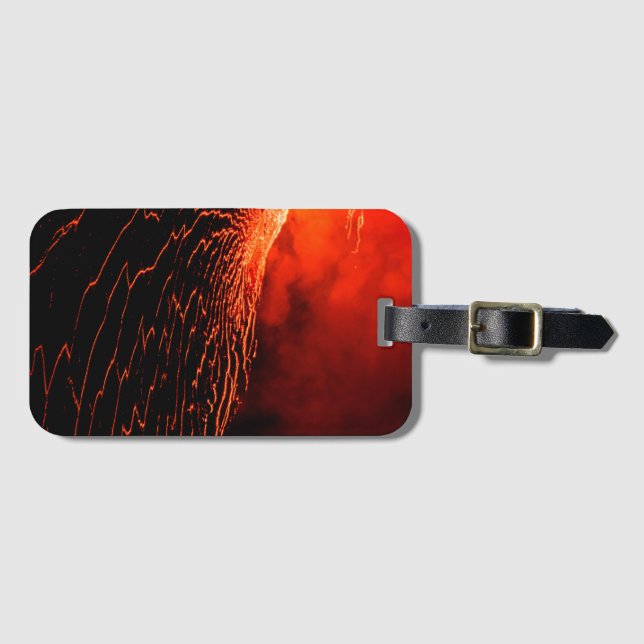volcano eruption luggage tag (Front Horizontal)