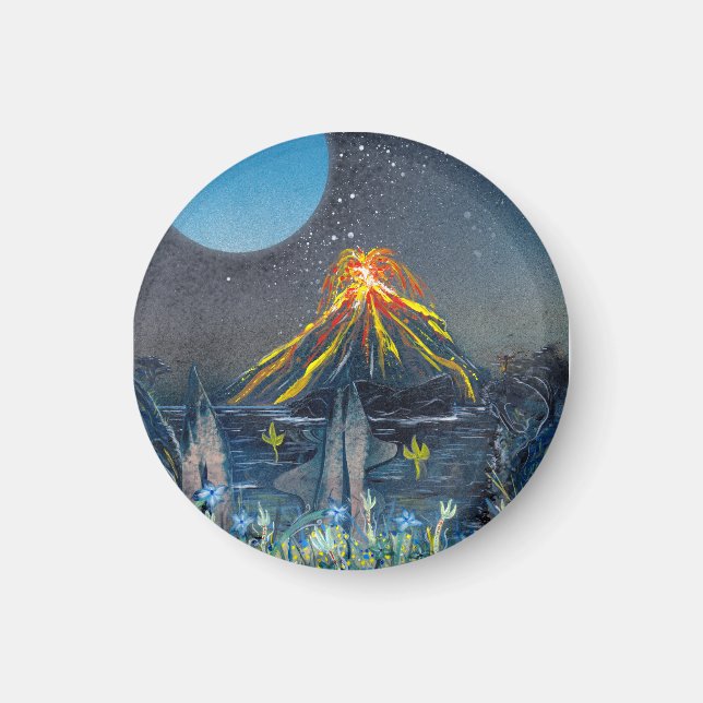 Volcano Eruption Magnet (Front)