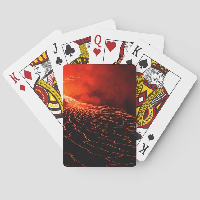volcano eruption playing cards (Back)