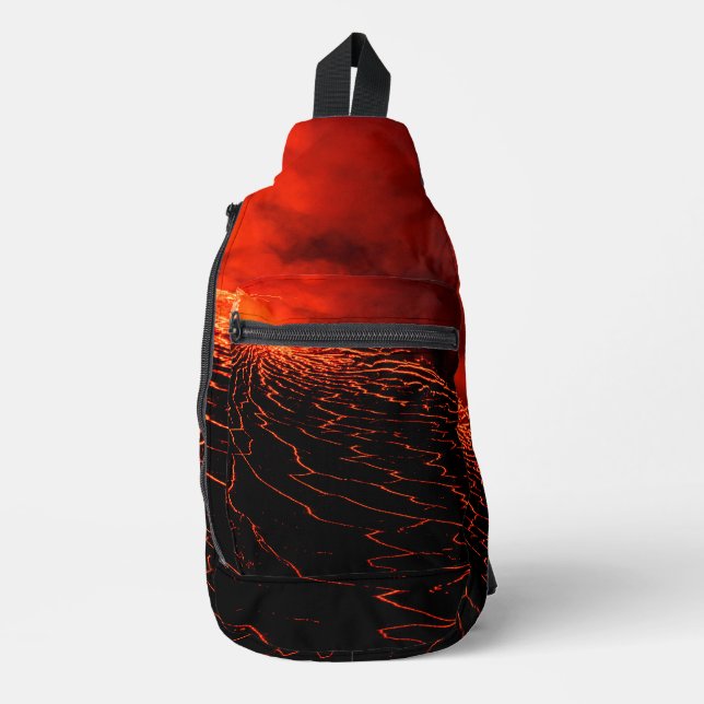 volcano eruption sling bag (Front)