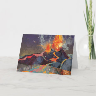 Volcano Greeting Card