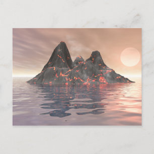 Volcano Island Postcard