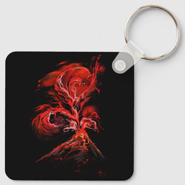 Volcano Keychain (Back)