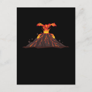 Volcano Lava Girls Boys Volcano Postcard