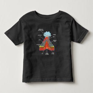 Volcano Lover Geologist Scientist Magma Lava Toddler T-shirt