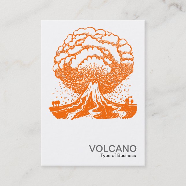 Volcano - Orange Business Card (Front)