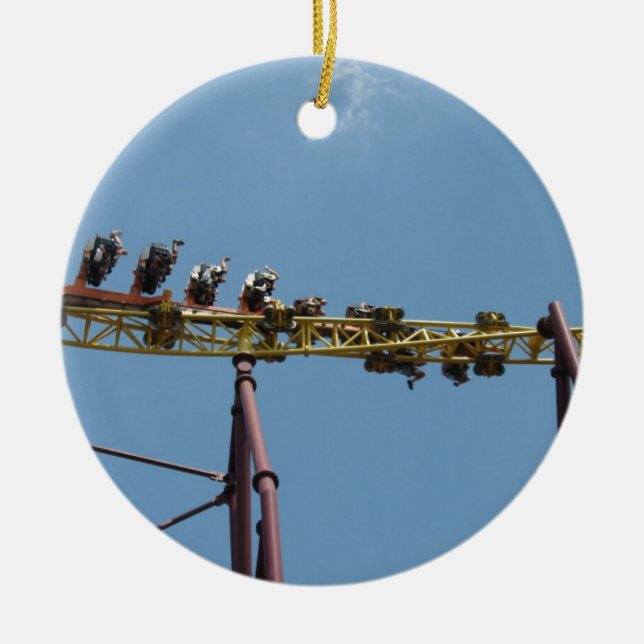 Volcano Roller Coaster at Kings Dominion Ceramic Ornament (Front)