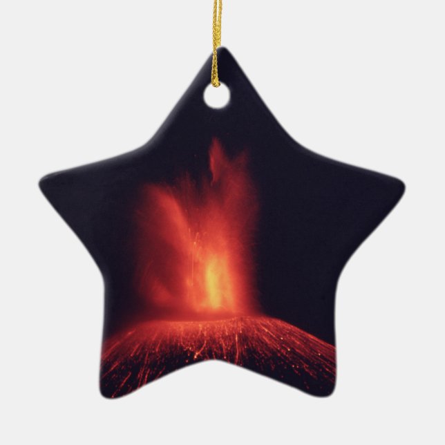 Volcano Star Christmas Ornament (Front)